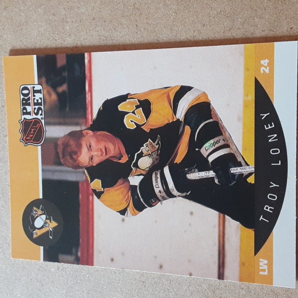 Troy Loney Pittsburgh Penguins NHL Hockey Rookie Trading Cards Set